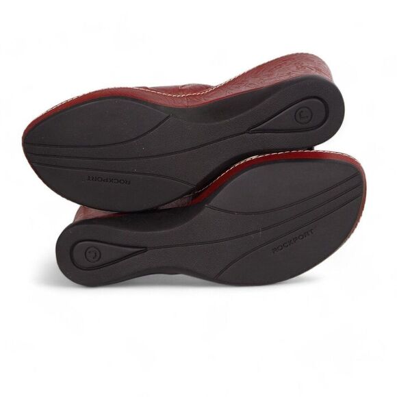 Rockport Red Wedge Sandals - Picture 9 of 10